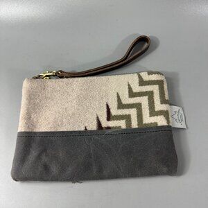 Land & Kamp Pendleton Wool Fabric + Waxed Cotton Handcrafted Wristlet Purse